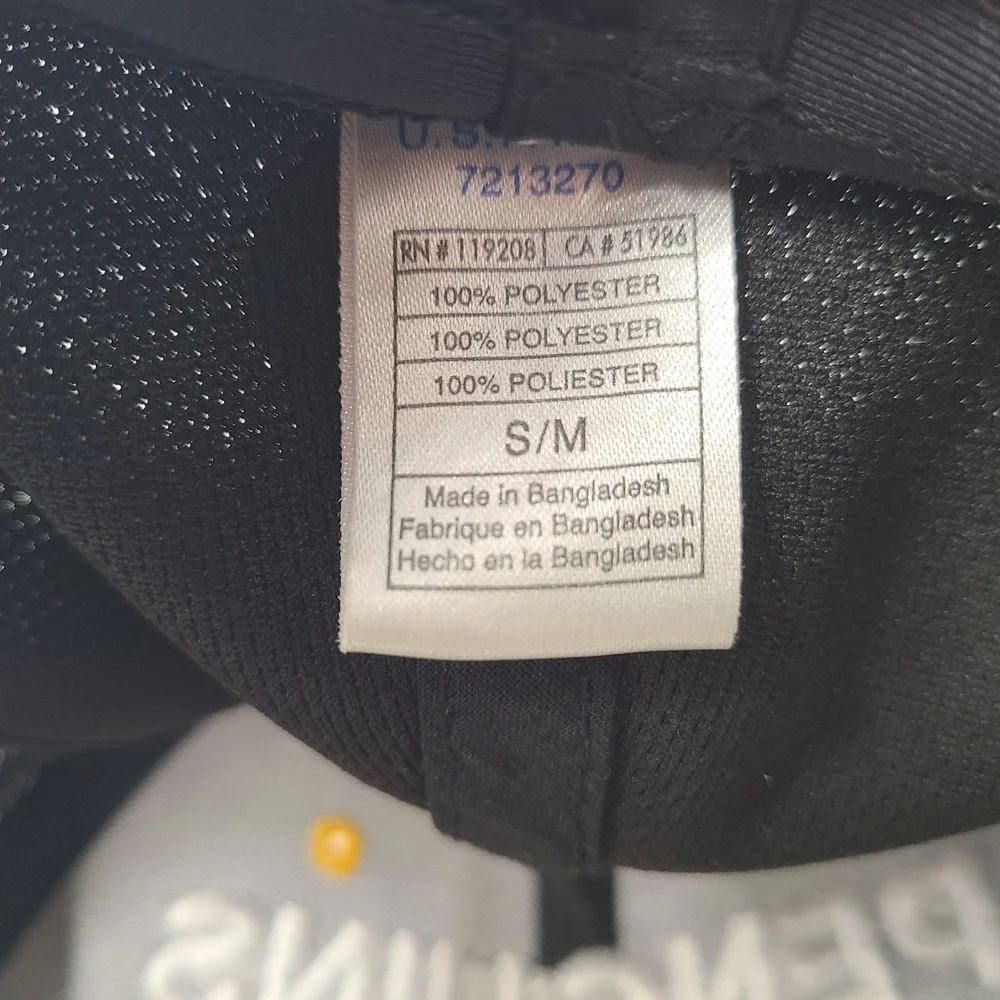 Pittsburgh Penguins Hat Fitted S-M Adidas Black Yellow NHL Hockey Flex Fit Men‎